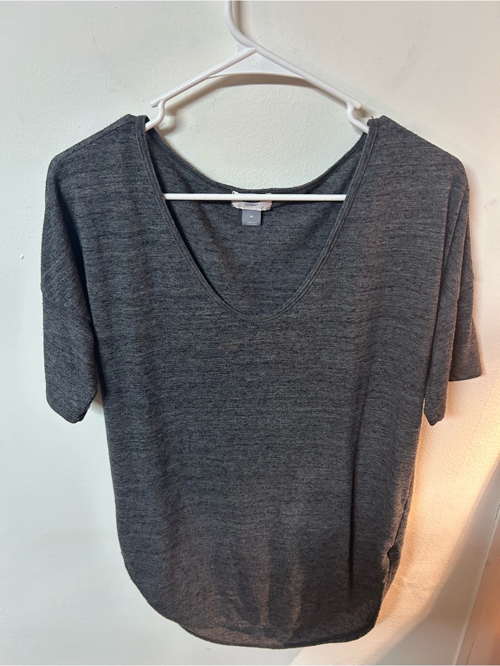 Old Navy Women's Heather Charcoal Short Sleeve Tee